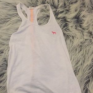 White PINK tank top. Xs